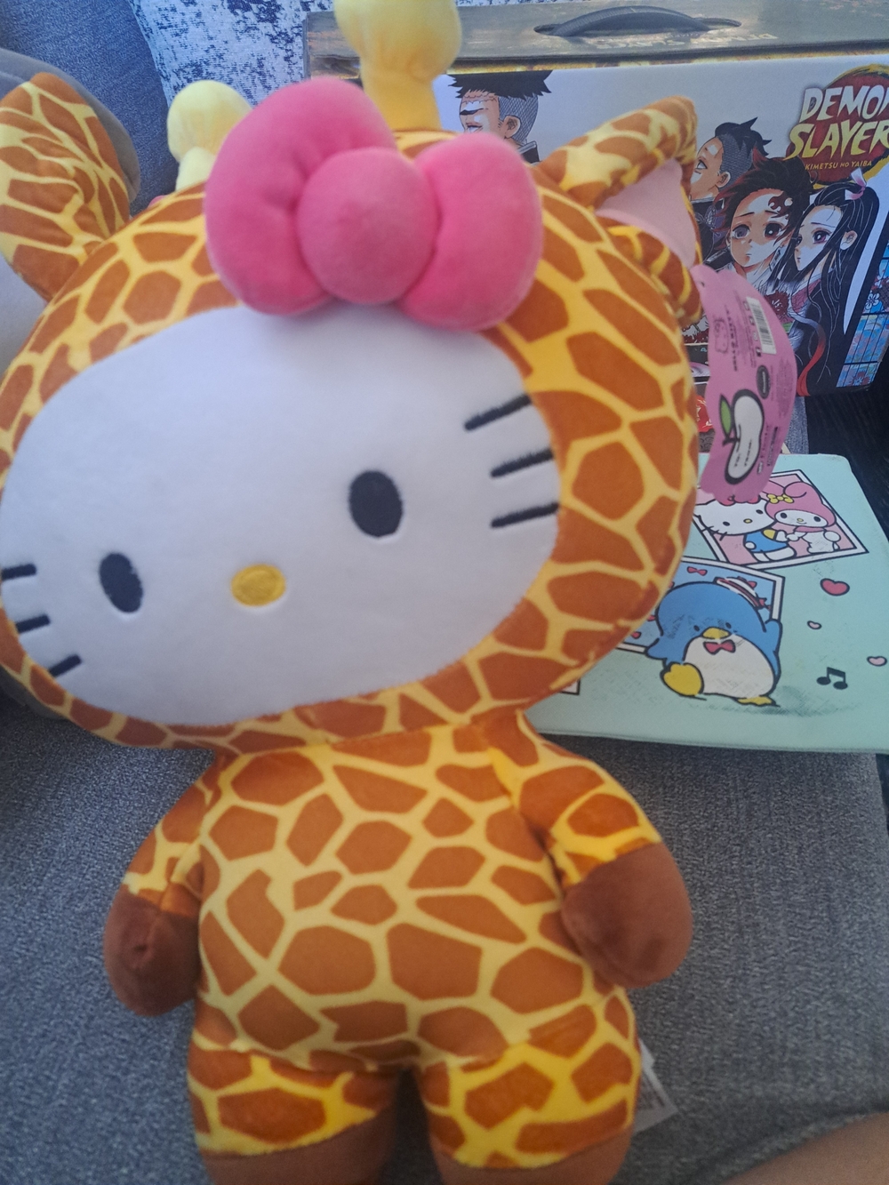 Sanrio Hello Kitty Giraffe Costume Plush with Pink Bow